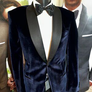 Navy Velvet Tuxedo Jacket Regular price $595.00